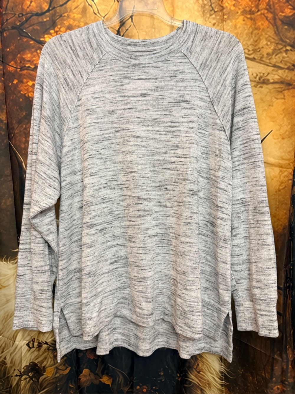 Women’s Lightweight Heather Gray Crewneck Sweater